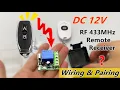 Download Lagu How to use remote control switch, DC12V, wireless relay switch 1Ch rf 433Mhz, KR1201 by QIACHIP MP3