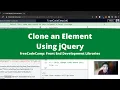 Clone an Element Using jQuery jQuery freeCodeCamp Tutorial
