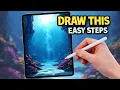 PROCREATE EASY Steps UNDERWATER Coral Drawing Tutorial