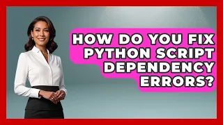 How Do You Fix Python Script Dependency Errors - Python Code School