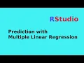 RStudio how to make predictions with multiple linear regression models