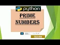 HOW TO CHECK PRIME NUMBERS IN PYTHON USING BREAK STATEMENT TUTORIALS FOR BEGINNERS