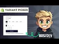 LIVE SHOPIFY DEVELOPMENT Variant Picker Coding a shopify theme from scratch