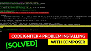 SOLVED CodeIgniter 4 problem installing with composer