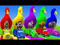 Download Lagu Long Slide Game With Cow Elephant Gorilla Hippopotamus Tiger 3d Animal Game Funny 3d Animals