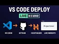 How to Deploy Website from VS Code to Hostinger using GitHub LIVE in 5 MINS