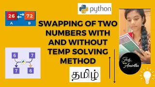 Swapping of two numbers with and without temporary variable l In python python tutorials