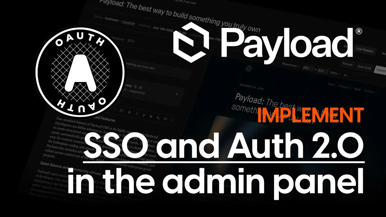 O-Auth Google Login in Payload 3.0 admin panel - Part 1