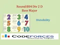 Codeforces Round 884 Div 2 1B Row Major