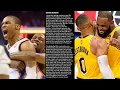 Kevin Durant huge post showing love to Russell Westbrook after retirement