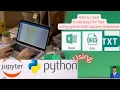 How to read Excel text and CSV files using python with jupyter Notebook