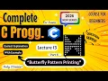 Butterfly Pattern Printing C Programming Full course for Beginners Lecture 13