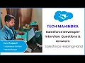Tech Mahindra Salesforce Developer Interview 4 Years Experince MNC Company 2025