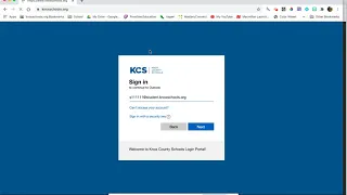 Logging into KCS Email