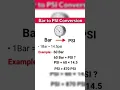 Bar to PSI Conversion