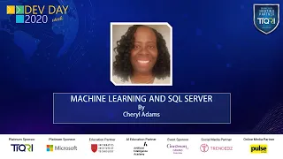 Machine Learning and SQL Server - Cheryl Adams