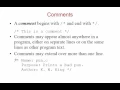 3 Comments in C language
