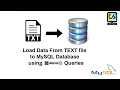 Import Text file data into MySQL table using query