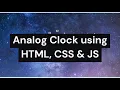 Analog Clock on Local Time HTML CSS JavaScript Web Design Mythikos Coder