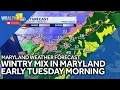 Maryland weather forecast Wintry mix Tuesday morning changing to all rain