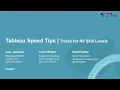 Tableau Speed Tips Tricks for All Skill Levels
