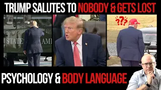 Trump Salutes to NOBODY, Gets LOST, & Acts WEIRD: Psychology & Body Language