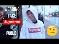Wearing Fake Supreme Box Logo In Public