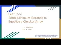 LeetCode 2808 Minimum Seconds to Equalize a Circular Array
