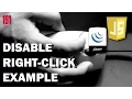 Disable right click