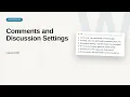 Comments and Discussion Settings WordPress Tutorial for Beginners
