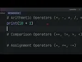 Python Operators Explained for Beginners Arithmetic Comparison Assignment Operators