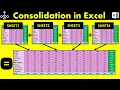 Consolidation in Excel Hindi How to Consolidate Data in Excel