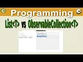 C Compare how List vs ObservableCollection behave when assigned to a DataGrid ItemSource