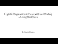 Logistic Regression in Excel Without Coding - Using RealStats
