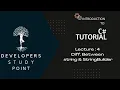 Diff between string StringBuilder C Tutorial for Beginners Csharp developersstudypoint
