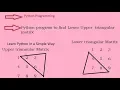 Python program to find Lower Upper triangular matrix Hindi