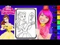 Coloring Belle Beauty and the Beast Rose Coloring Page Prismacolor Markers KiMMi THE CLOWN