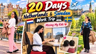 20 Days Work Trip to Europe but I miss my Kids💔❤️ #vijayandvaishu