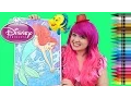 Coloring Ariel The Little Mermaid GIANT Coloring Page Crayons COLORING WITH KiMMi THE CLOWN