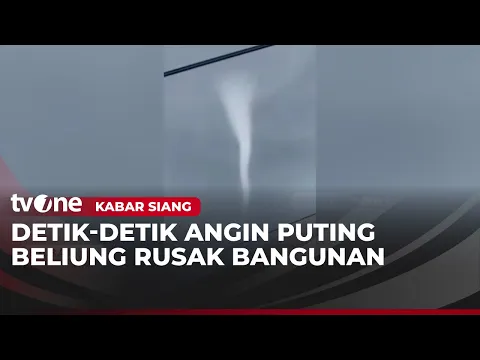 Penampakan Angin Puting Beliung Terjang Bengkalis, Atap Gedung Sekolah Rusak