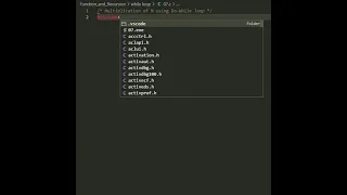 Multiplication table using - While loop in