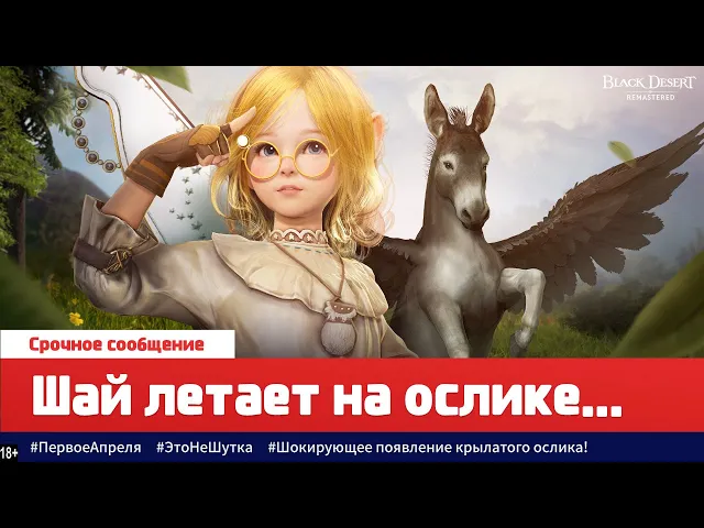 [Black Desert] Шай летает на ослике!