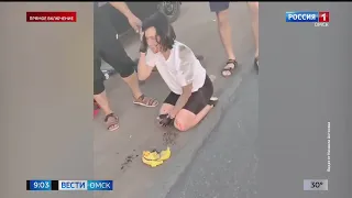 В Омске сбили велосипедистку