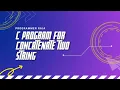 C program for concatenate strings using pointer Tutorial