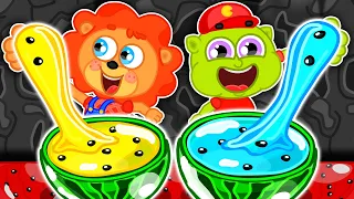 LionET | New Watermelon Slime Challenge | Cartoon for Kids