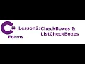 C Forms Lesson 2 Checkboxes CheckedListBox