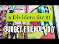 How To Make Dividers On A Budget - 6 Dividers For A Dollar
