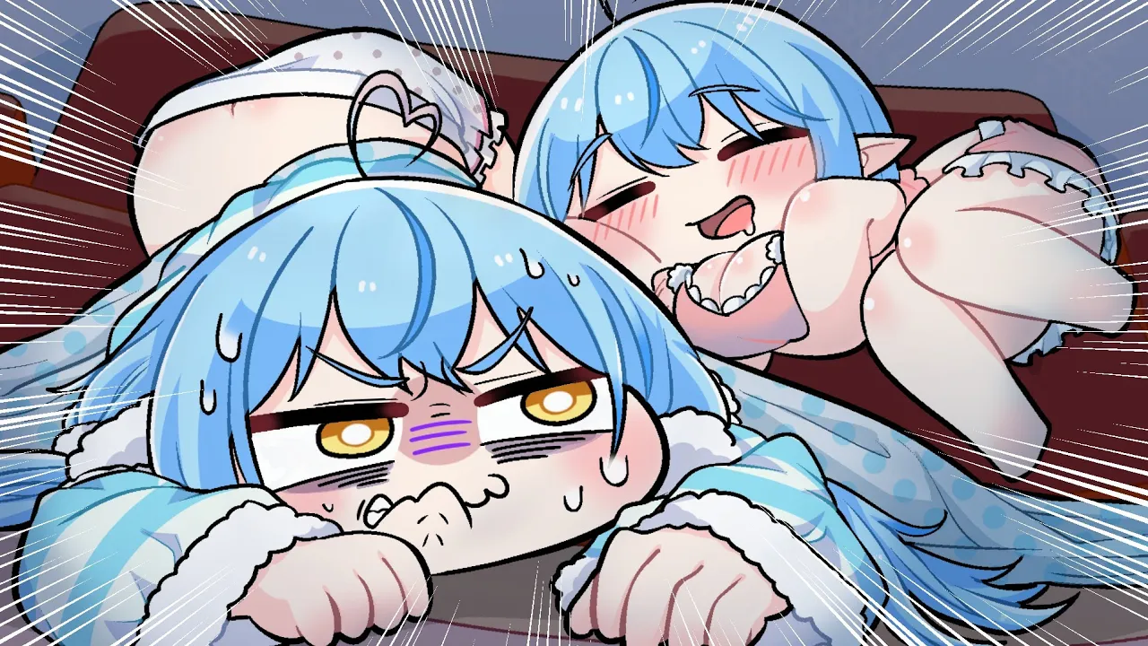 【手描き】底なしに甘えてくるお姉さまに、タジタジなラミィちゃん【こまいぬ/切り抜き/Hololive】
