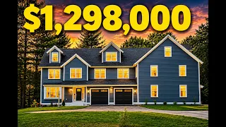 New Construction Colonial in Billerica MA 3 800 sq ft In-Law Suite Spa Bath Full Tour