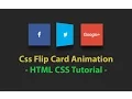 3d card flip animation - css tutorial